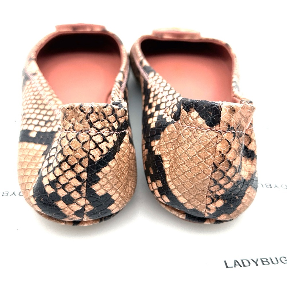 NWOB Tory Burch Minnie Travel Ballet Flat Embossed Leather Size:7.5 w/dust bag - Picture 6 of 9